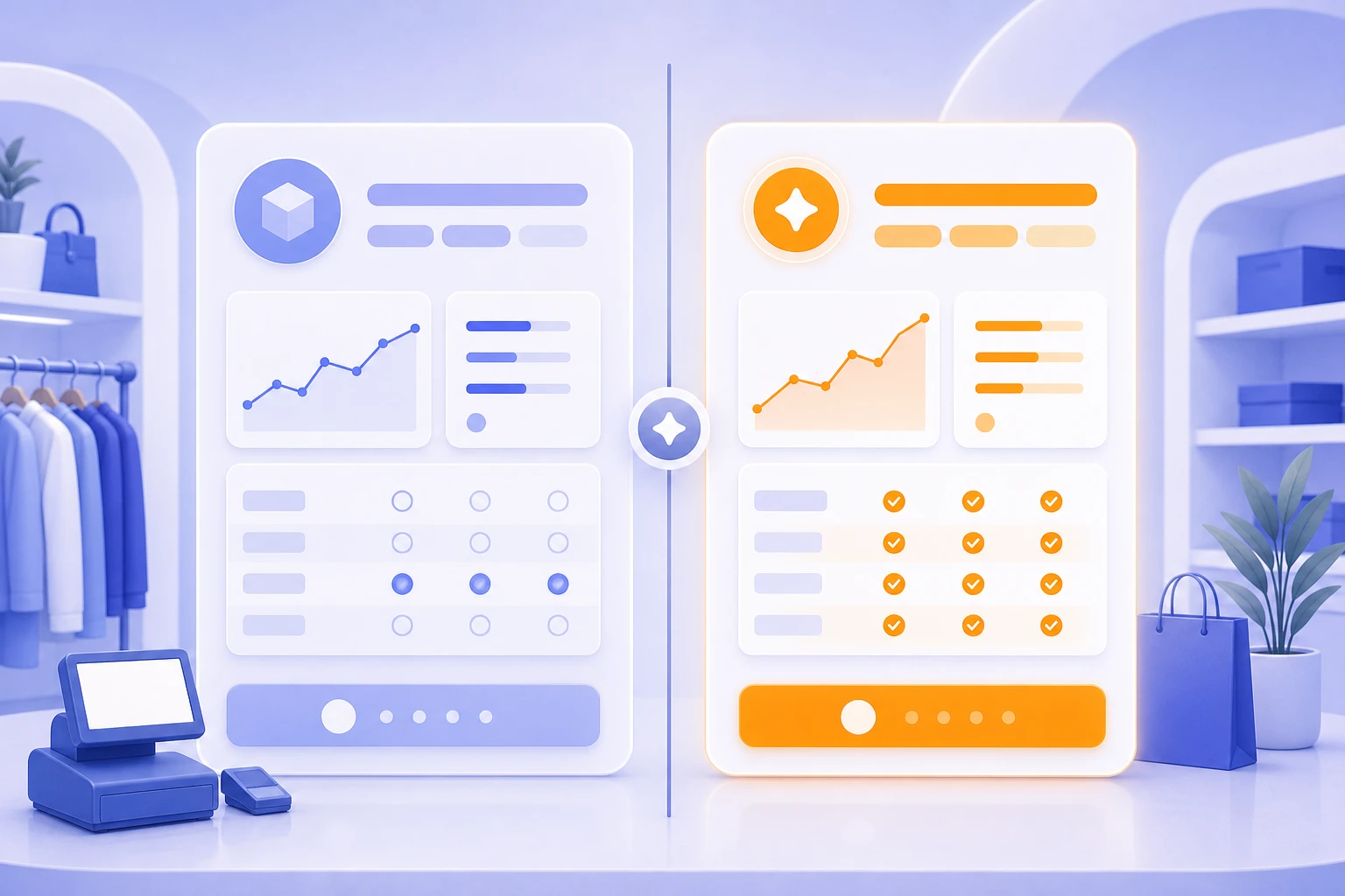 مقایسه بارکد و دشت (همکاران سیستم) - ERP یا نرم‌افزار فروشگاهی؟